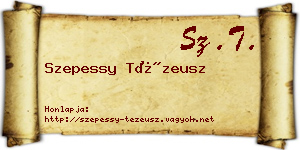 Szepessy Tézeusz névjegykártya